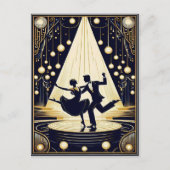 Lindy Hop Dance Hall Vintage ポストカード (正面)