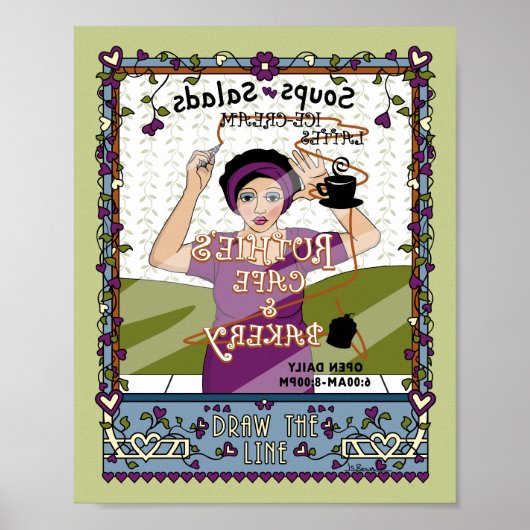 Line_A_8x10ポスターの描画 ポスター (正面)