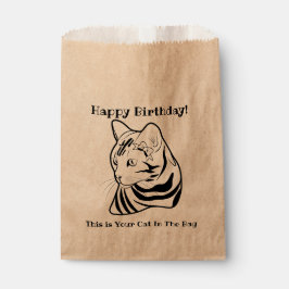 LIne Art おもしろい Cat 2インバッグパーソナライズされた フェイバーバッグ