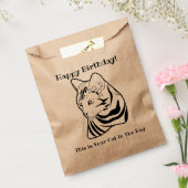 LIne Art おもしろい Cat 2インバッグパーソナライズされた フェイバーバッグ (封をした状態)