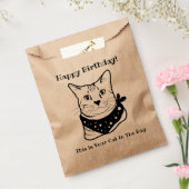 LIne Art おもしろい Cat 3インバッグパーソナライズされた フェイバーバッグ (封をした状態)