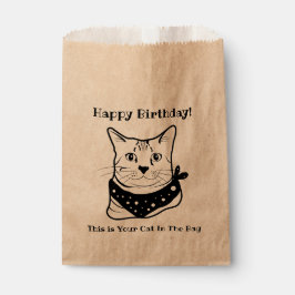 LIne Art おもしろい Cat 3インバッグパーソナライズされた フェイバーバッグ