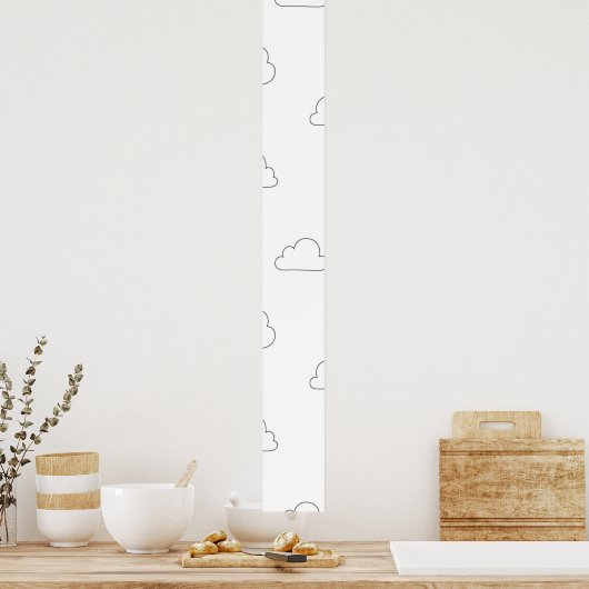 Line Art, Alabaster ポスター (キッチン)