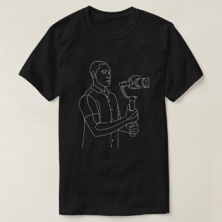 Line Art Cameraman with Gimbal T-Shirt Tシャツ