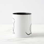 Line art cat  マグカップ (中央)