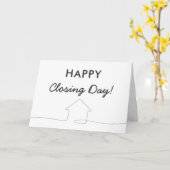 Line Art Closing Day Neutral Real Estate Agent カード (黄色い花)