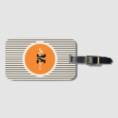 Line art contemporary aesthetic minimal Monogram ラゲッジタグ (正面横)