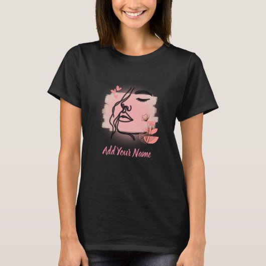 Line art Face Tshirt Tシャツ (正面)