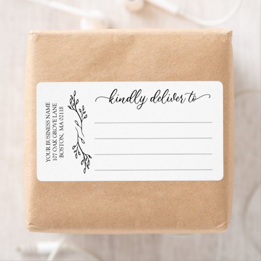 Line Art Greenery Businessが親切に提供 ラベル (インサイチュ)