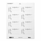 Line Art Greenery Businessが親切に提供 ラベル (フルシート)