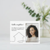 Line Art Introduction Neutral Real Estate Agent ポストカード (スタンド正面)