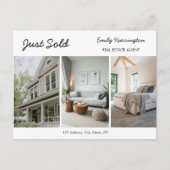 Line Art Just Sold Neutral Real Estate Agent ポストカード (正面)