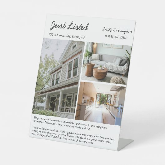 Line Art Listing Neutral Real Estate Agent 台座サイン (正面)