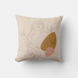 Line art minimaliste. Style Boho.  クッション