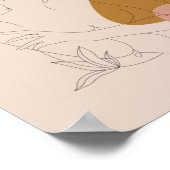 Line art minimaliste. Style Boho. ポスター (角)