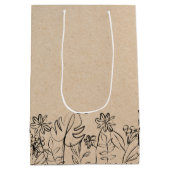  Line Art on Kraft Paper  ミディアムペーパーバッグ (裏面)