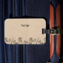  Line Art on Kraft Paper  ラゲッジタグ