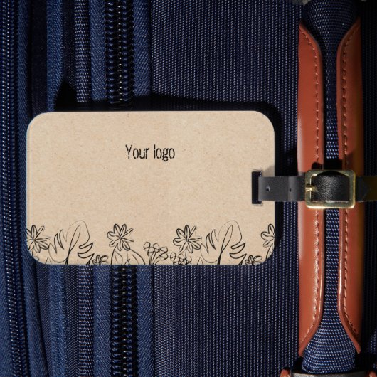  Line Art on Kraft Paper  ラゲッジタグ (正面インサイチュ4)