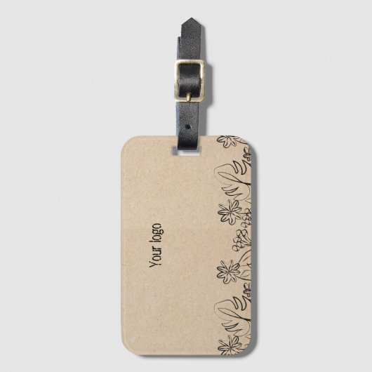 Line Art on Kraft Paper ラゲッジタグ (正面縦)