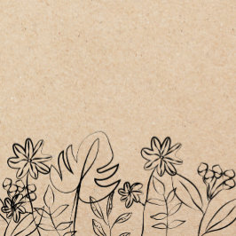  Line Art on Kraft Paper  iPhone 11 Proケース