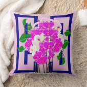 Line Art-Orchid Art Print クッション (ブランケット)