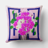 Line Art-Orchid Art Print クッション (裏面)