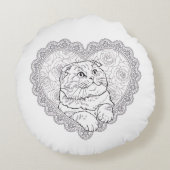 Line Art Ritual Collection - ラウンドクッション (裏面)