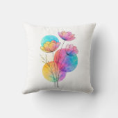 Line art throw pillow クッション (裏面)