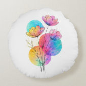 Line art throw pillow ラウンドクッション (裏面)