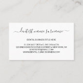 Line Art Tooth Whitening Dental Clinic 名刺 (裏面)