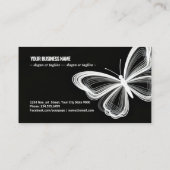 Line Art Wings: Modern Business Card Design 名刺 (裏面)