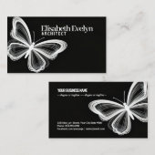 Line Art Wings: Modern Business Card Design 名刺 (正面/裏面)