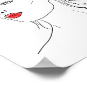 Line Art | Woman in Red Lipstick   ポスター (角)