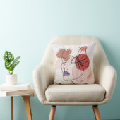 Line Art Woman with Butterfly & Abstract Shapes クッション (椅子)