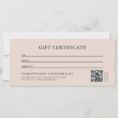  Line Art Yoga Woman QR Code Gift Certificate (裏面)