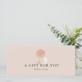  Line Art Yoga Woman QR Code Gift Certificate (スタンド正面)