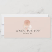  Line Art Yoga Woman QR Code Gift Certificate (正面)