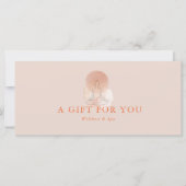  Line Art Yoga Woman QR Code Gift Certificate (正面)