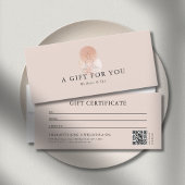  Line Art Yoga Woman QR Code Gift Certificate