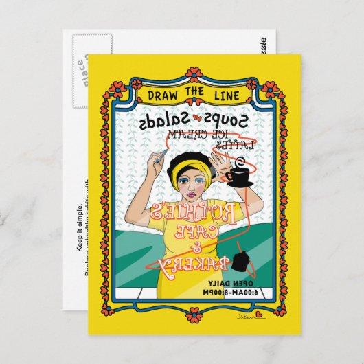 Line_B_ポストカードを描画する ポストカード (正面/裏面)