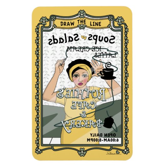 Line_C_4x6冷蔵庫磁石を描画する マグネット (縦)