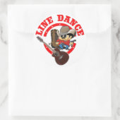 Line Dance Aufkleber Roy groß ラウンドシール (バッグ)