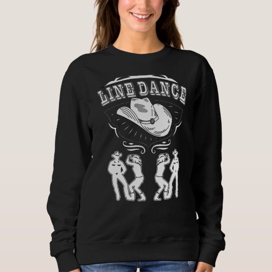 LINE DANCE Country Music Western Line Dance スウェットシャツ (正面)