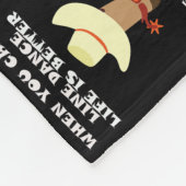 Line Dance Line Dancing Cowboy Hat Country Music フリースブランケット (角)