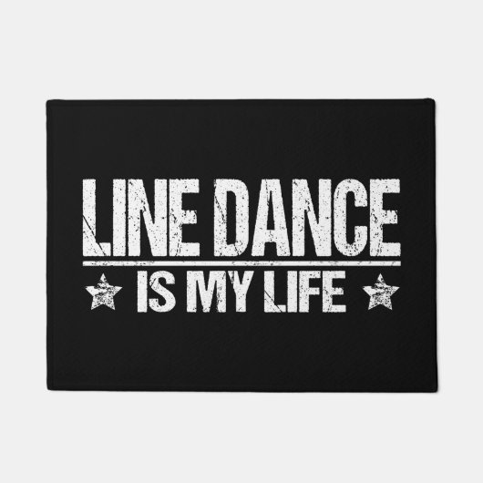Line Dance Western dance is my life ドアマット (正面)