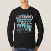 Line Dancing Father Line Dancer Line Dance Tシャツ (正面)