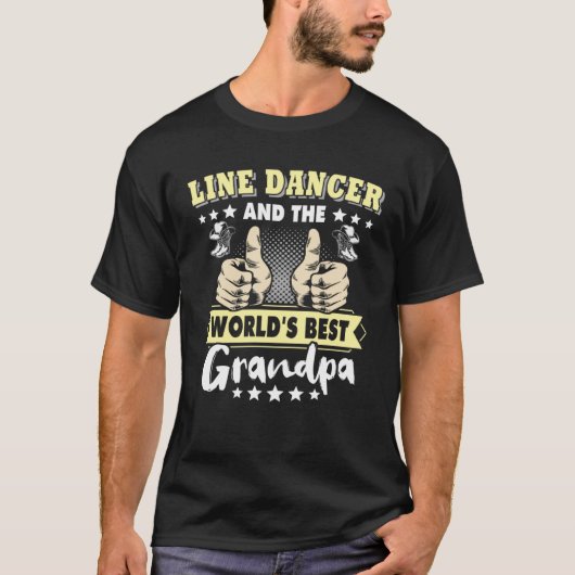 Line Dancing Grandpa Line Dancer Line Dance Tシャツ (正面)