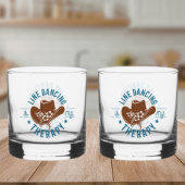 Line Dancing Is My Therapy Funny Dance ウイスキーグラス