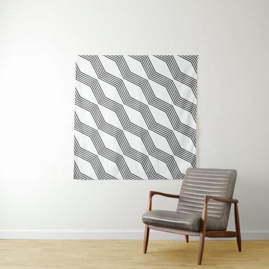 Line diagonal stripe angular タペストリー (インサイチュ(横))