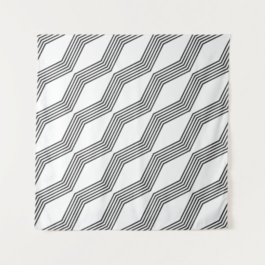 Line diagonal stripe angular タペストリー (正面)